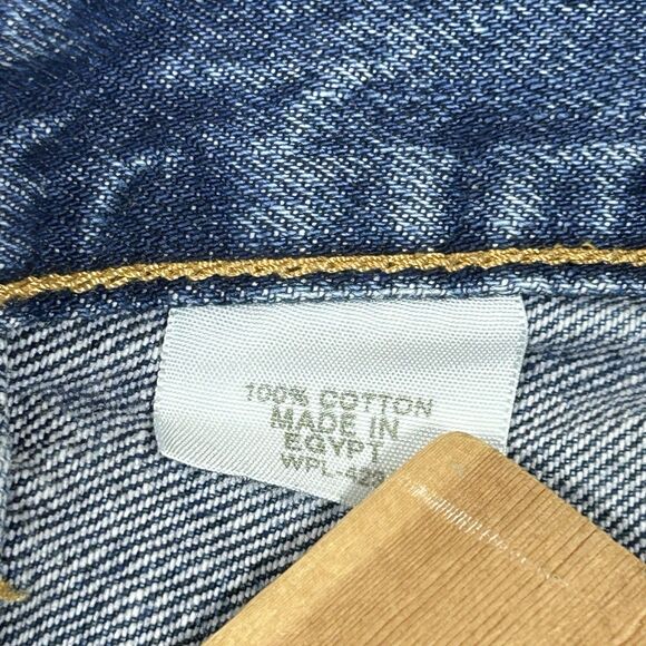 Levis 501 Jeans Mens 33x30 Blue Straight Button Fly American Dark Wash Denim - Picture 15 of 16